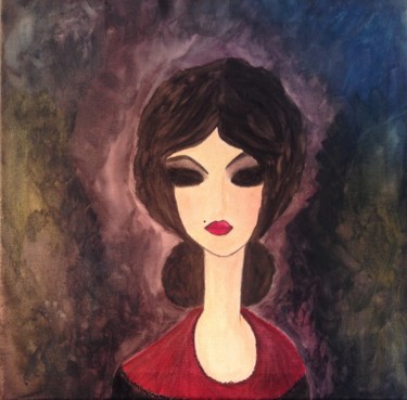 Peinture intitulée "Autoportrait 3" par Agnès, Œuvre d'art originale, Aquarelle