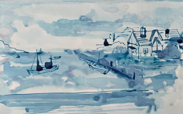 "Place in Devon" başlıklı Resim Inessa Dubova tarafından, Orijinal sanat, Mürekkep