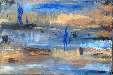 Malerei mit dem Titel "Autumn abstraction" von Inessa Gogia, Original-Kunstwerk, Öl