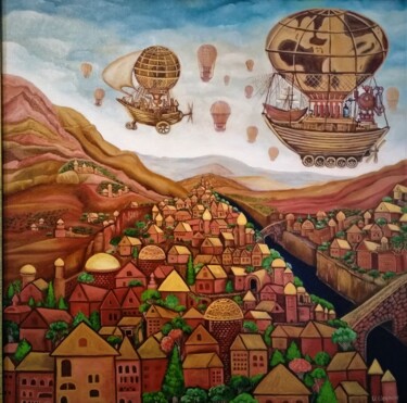 Картина под названием "ПУТИШЕСТВИЕ В АЛЬБУ…" - Инесса Иоктон, Подлинное произведение искусства, Масло