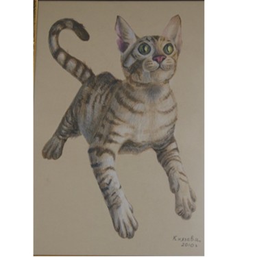 Отпечатки и Гравюры под названием "The little cat" - Инесса Князева, Подлинное произведение искусства, гравюра