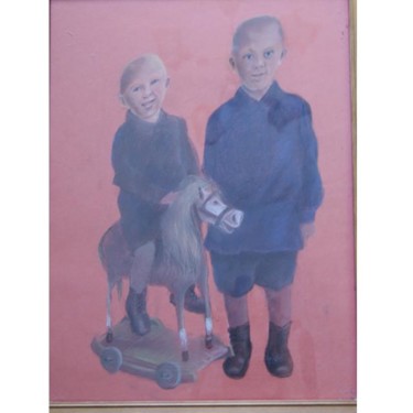 Картина под названием "Леня и Юра" - Инесса Князева, Подлинное произведение искусства, Масло