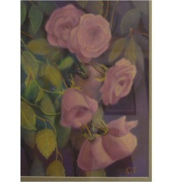 Картина под названием "Розовый куст" - Инесса Князева, Подлинное произведение искусства