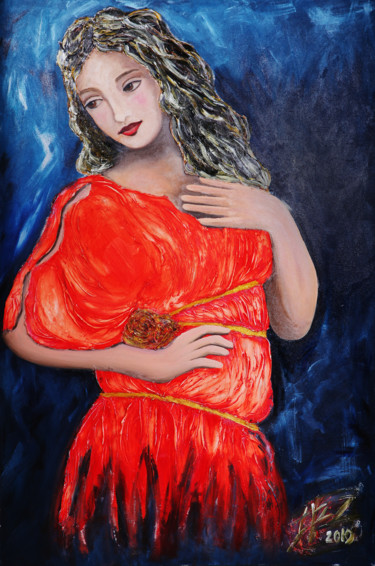 Painting titled "LUIZA" by Inezpagnocelli, Original Artwork, Acrylic