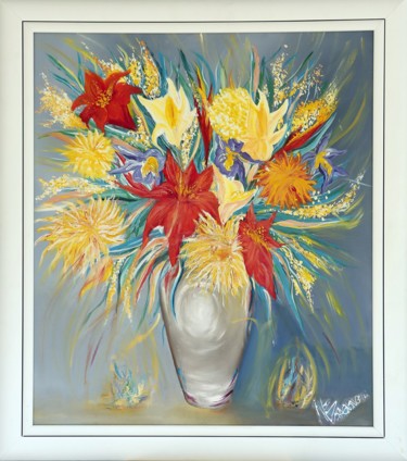 Pintura intitulada "flores-espauladas.j…" por Inezpagnocelli, Obras de arte originais