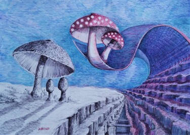 Dibujo titulada "LO TOXICO CAPTA NUE…" por Infa Inot, Obra de arte original, Tinta