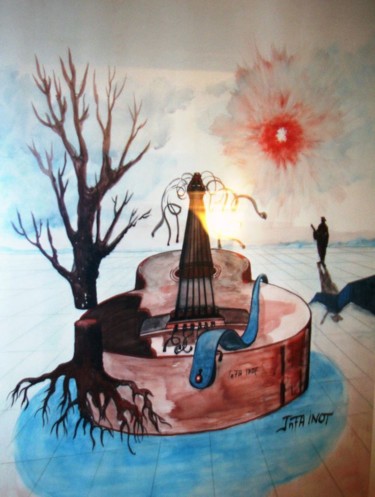 Peinture intitulée "Acordes perdidos" par Infa Inot, Œuvre d'art originale, Tempera