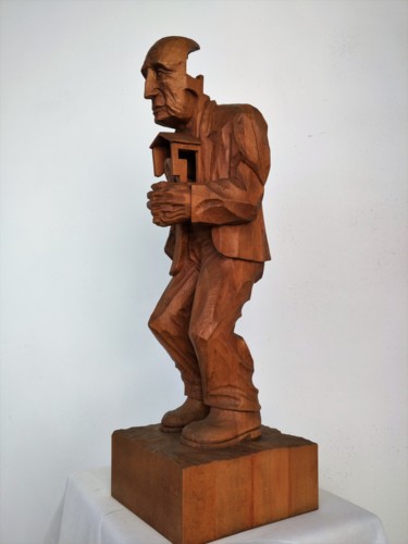 Sculpture titled "Vida - historia -1" by Infa Inot, Original Artwork, Wood