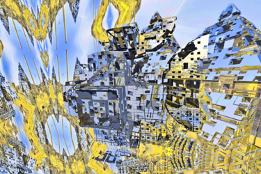 Artes digitais intitulada "Fractal architectur…" por Infinitelightsight, Obras de arte originais, Trabalho Digital 2D