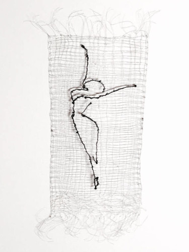 Textile Art titled "Minimalisme" by Stéphanie Salinères, Original Artwork, Thread