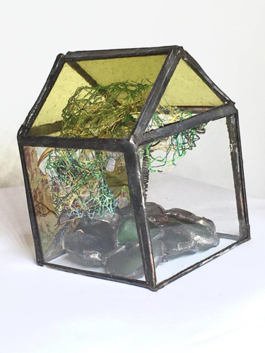 Sculptuur getiteld "Mini-serre" door Stéphanie Salinères, Origineel Kunstwerk, Glas
