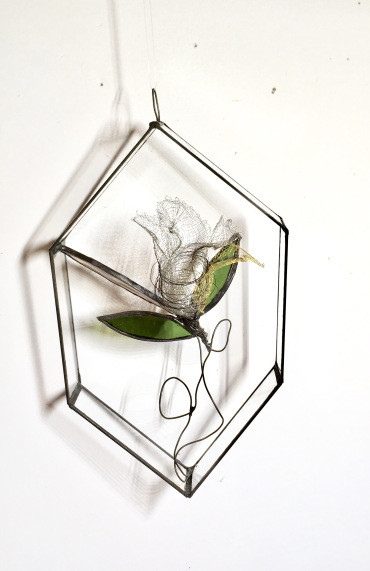 Sculpture intitulée "Composition vitrail…" par Stéphanie Salinères, Œuvre d'art originale, Verre