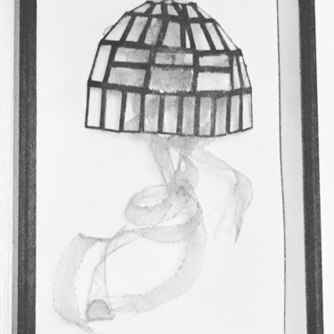 Arte textil titulada "Tableau verre et de…" por Stéphanie Salinères, Obra de arte original, Hilo