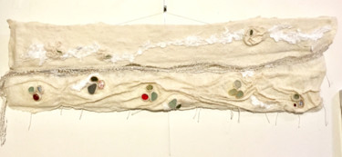 Arte tessile intitolato "La plage" da Stéphanie Salinères, Opera d'arte originale