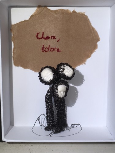 "Clore, éclore" başlıklı Tekstil Sanatı Stéphanie Salinères tarafından, Orijinal sanat, İplik