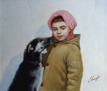 Painting titled "Devotion" by Elmar Magerram, Original Artwork, Oil