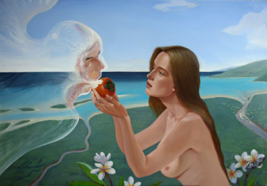 Картина под названием "What is Paradise?" - Elmar Magerram, Подлинное произведение искусства, Масло