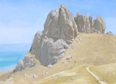Peinture intitulée "Besh Barmag mountain" par Elmar Magerram, Œuvre d'art originale, Huile