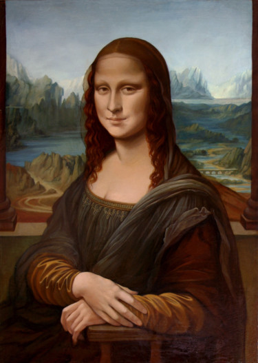 Malerei mit dem Titel "Copy - "Mona Lisa"" von Elmar Magerram, Original-Kunstwerk, Öl