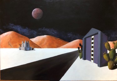 Shuttle entrance gate Schilderij getiteld "Shuttle entrance ga…" door Robert Van Den Herik, Origineel Kunstwerk, Olie