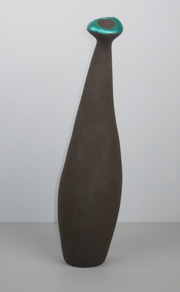 Sculpture intitulée "LOLITA - GREEN" par Carine Jacobs, Œuvre d'art originale, Céramique