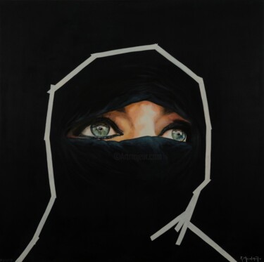 Ζωγραφική με τίτλο "Eyes" από Christina Michalopoulou, Αυθεντικά έργα τέχνης, Ακρυλικό