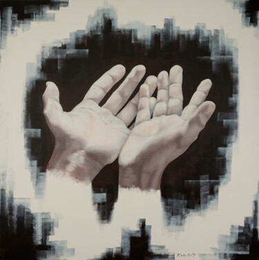 Painting titled "Hands" by Christina Michalopoulou, Original Artwork, Acrylic