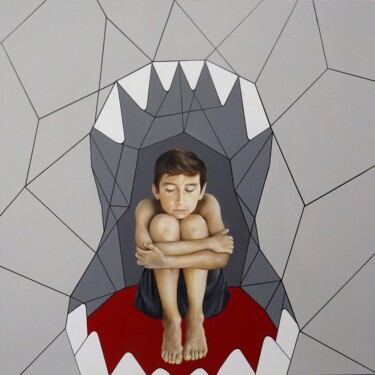 Malarstwo zatytułowany „Childhood” autorstwa Christina Michalopoulou, Oryginalna praca, Akryl