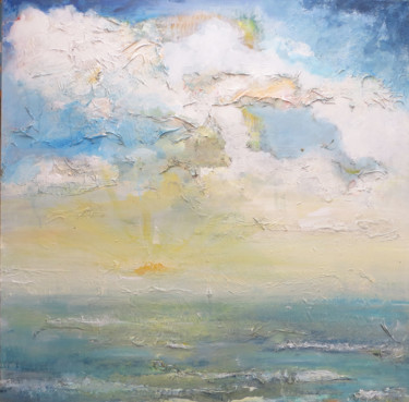 Schilderij getiteld "Bijzondere wolkenlu…" door Saskia Minoli, Origineel Kunstwerk, Acryl