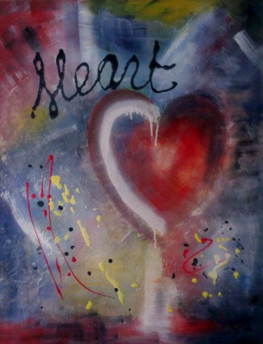 Painting titled "Heart" by Bs Van Hemert, Original Artwork, Acrylic