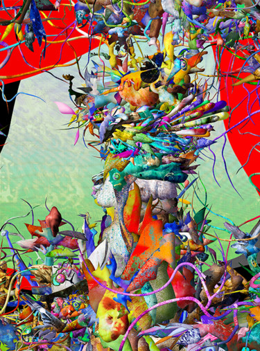 Heavy Crown -R Arts numériques intitulée "Heavy Crown -R" par Takayoshi Ueda, Œuvre d'art originale, Travail numérique 2D