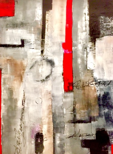 Картина под названием "Abstrait 118" - Maurice Louis, Подлинное произведение искусства, Акрил