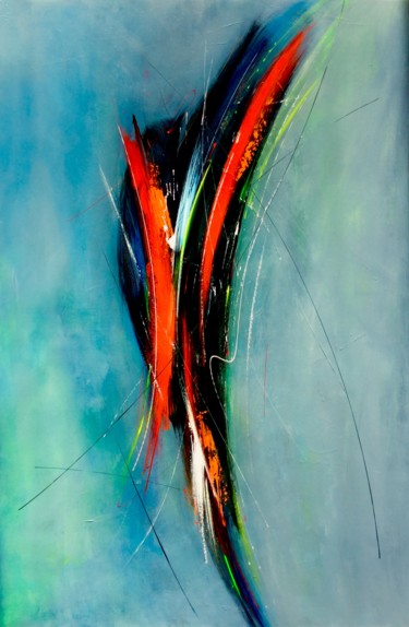 Peinture intitulée "Abstrait 56" par Maurice Louis, Œuvre d'art originale, Acrylique