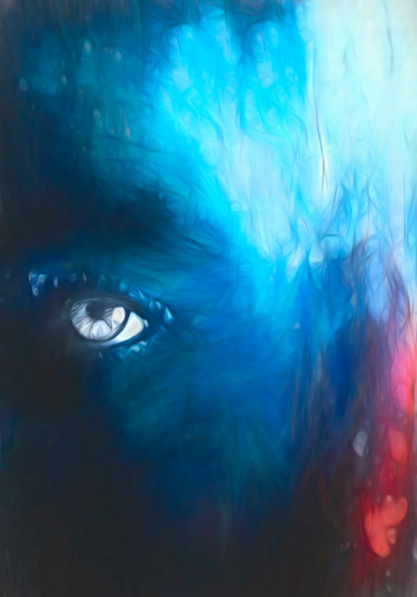 数字艺术 标题为“Concept Blue” 由Neil Hemsley, 原创艺术品, 数字油画