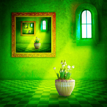 Fotografie mit dem Titel "Light on a Hyacinth" von Lara Lind, Original-Kunstwerk, Manipulierte Fotografie