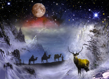 Arte digital titulada "Christmas" por Lara Lind, Obra de arte original, Pintura Digital