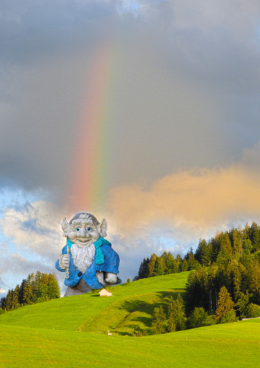 Arte digitale intitolato "Travels by rainbows" da Lara Lind, Opera d'arte originale, Fotomontaggio