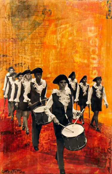 Majorette in New York Collages intitulée "Majorette in New Yo…" par Maurizio Capisani, Œuvre d'art originale, Collages