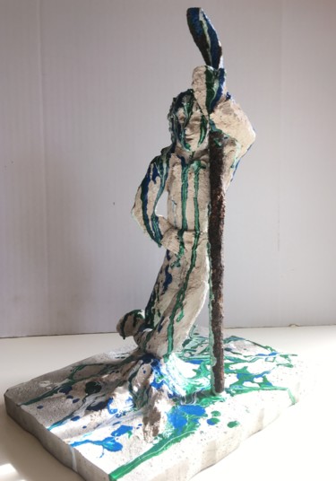 Skulptur mit dem Titel "Aqua man" von Kunstimkuhstall, Original-Kunstwerk, Beton