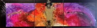 Painting titled "Vulcano" by Ralph Wagner, Original Artwork, Acrylic Mounted on Wood Panel