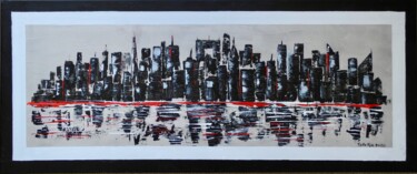 Malarstwo zatytułowany „Manhattan” autorstwa Frits Njio, Oryginalna praca, Akryl