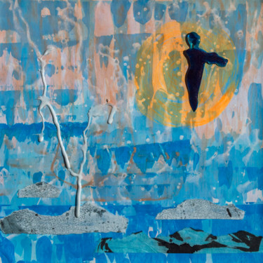 Collages intitolato "arktische Landschaft" da Nils Hoffmann, Opera d'arte originale, Collages