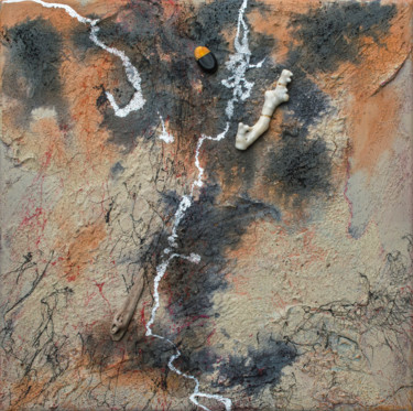 Collagen mit dem Titel "Ohne Titel" von Nils Hoffmann, Original-Kunstwerk, Collagen