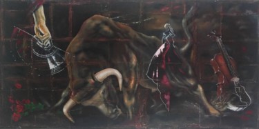 Pittura intitolato "Flamenco" da Torsten Lünse, Opera d'arte originale, Olio