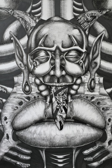 Until It Sleeps Dessin intitulée "Until It Sleeps" par J Stix, Œuvre d'art originale, Encre