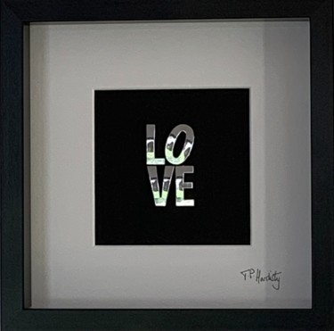 Collagen mit dem Titel "Love" von Tp Hardisty, Original-Kunstwerk, Collagen Auf Karton montiert