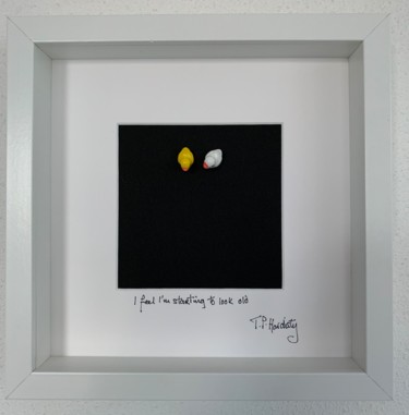 Malerei mit dem Titel "I feel I'm starting…" von Tp Hardisty, Original-Kunstwerk, Collagen
