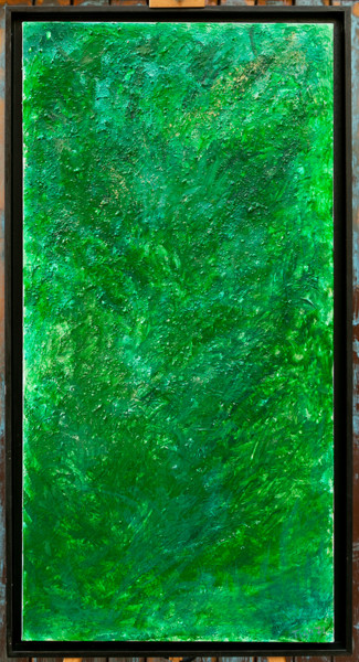 Painting titled "Verde Immanente" by Beatrice Roman, Original Artwork, Acrylic