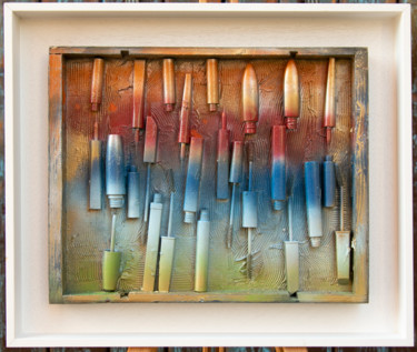 Collages titled "Rainbow" by Beatrice Roman, Original Artwork, Collages