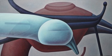 Peinture intitulée "Les oiseaux N°4" par Roman Proniaev, Œuvre d'art originale, Huile